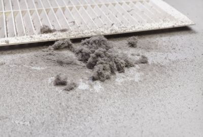 HVAC Filter with Dust
